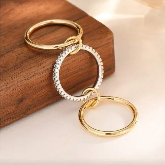 Stainless steel layered ring - Picture 4 of 5